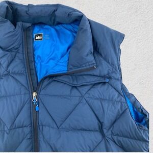 REI Men Insulated Down Puffer Vest Blue XXL Lightweight‎ Outdoor Layer Gorpcore